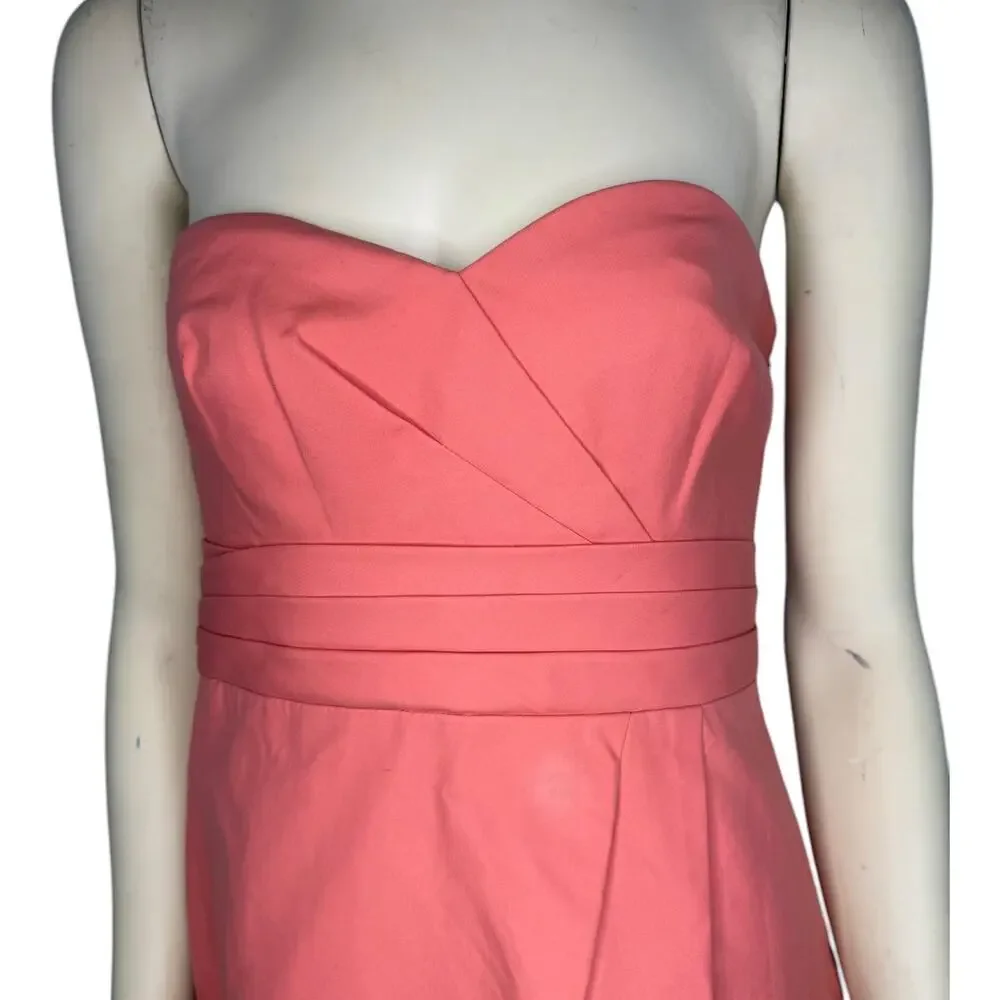 J.Crew Raquel Sheath Dress Y2K Sweet Papaya Strapless 4